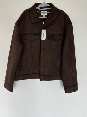 JASON WU Faux Suede Trucker Jacket